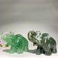 4.0" Fluorite Moss Agate Elephant Carvings Bulk Wholesale