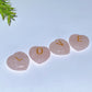 3cm Rose Quartz Heart Carving with 'LOVE' Letter Crystal Healing Bulk Wholesale Mother's Day Gift-1set