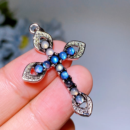 Labradorite Cross Pendant Crystal Healing Bulk Wholesale