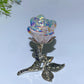 75mm Crystal Flower with Silver Metal Stem Free Form Crystal Healing Bulk Wholesale