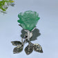 75mm Crystal Flower with Silver Metal Stem Free Form Crystal Healing Bulk Wholesale