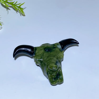 2.5" Crystal Bull Head Carving Crystal Healing Bulk Wholesale
