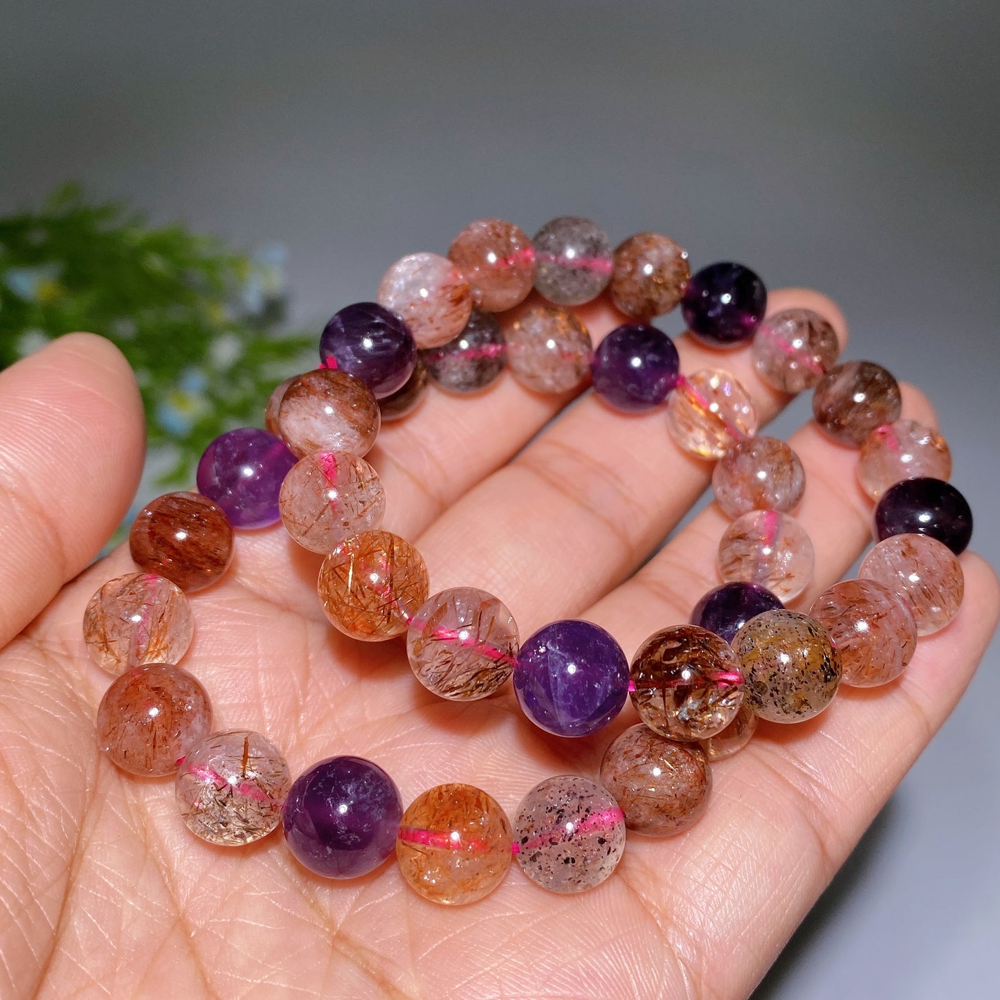 9.5mm Super 7 Bracelet Crystal Healing Bulk Wholesale