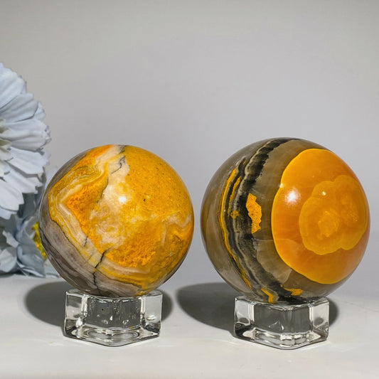 1.8"-2.5" Bumble Bee Jasper Sphere Bulk Wholesale