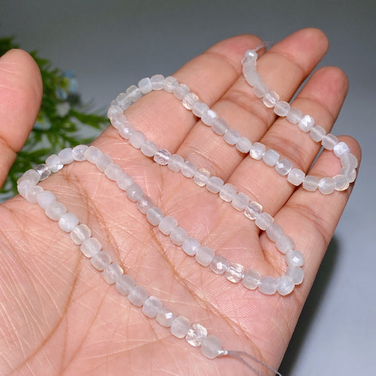 4mm Crystal Faceted Cube Bead String Crytal Healing Bulk Wholesale