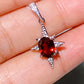 S925 Garnet Ring Pendant Crystal Healing Bulk Wholesale