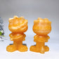 3.2“ Orange Calcite  Carfield Carving Crystal Healing Bulk Wholesale