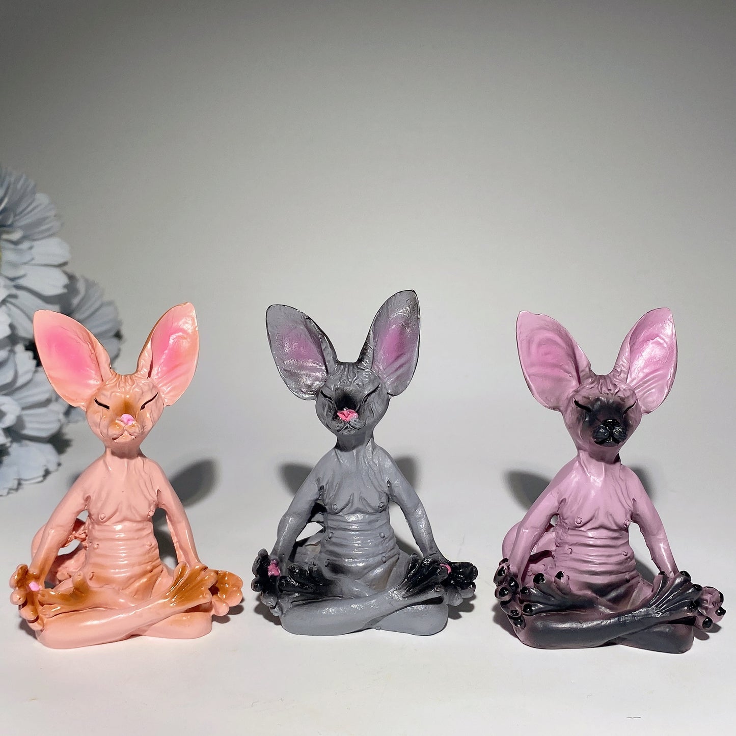 3.1" Medicate Statue Sphynx Cat Carvings Crystal Healing Bulk Wholesale