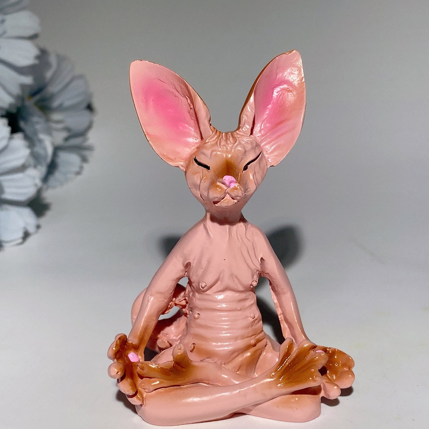 3.1" Medicate Statue Sphynx Cat Carvings Crystal Healing Bulk Wholesale