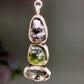 Sterling Silver Herkimer Diamond Campo Meteorite Moldavite Pendant Crystal Healing Bulk Wholesale
