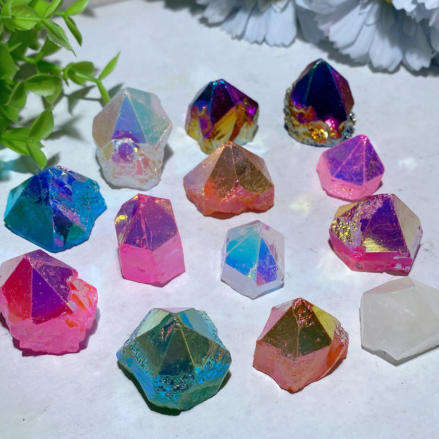 Mini Aura Coating Crystal Points Bag Bulk Wholesale