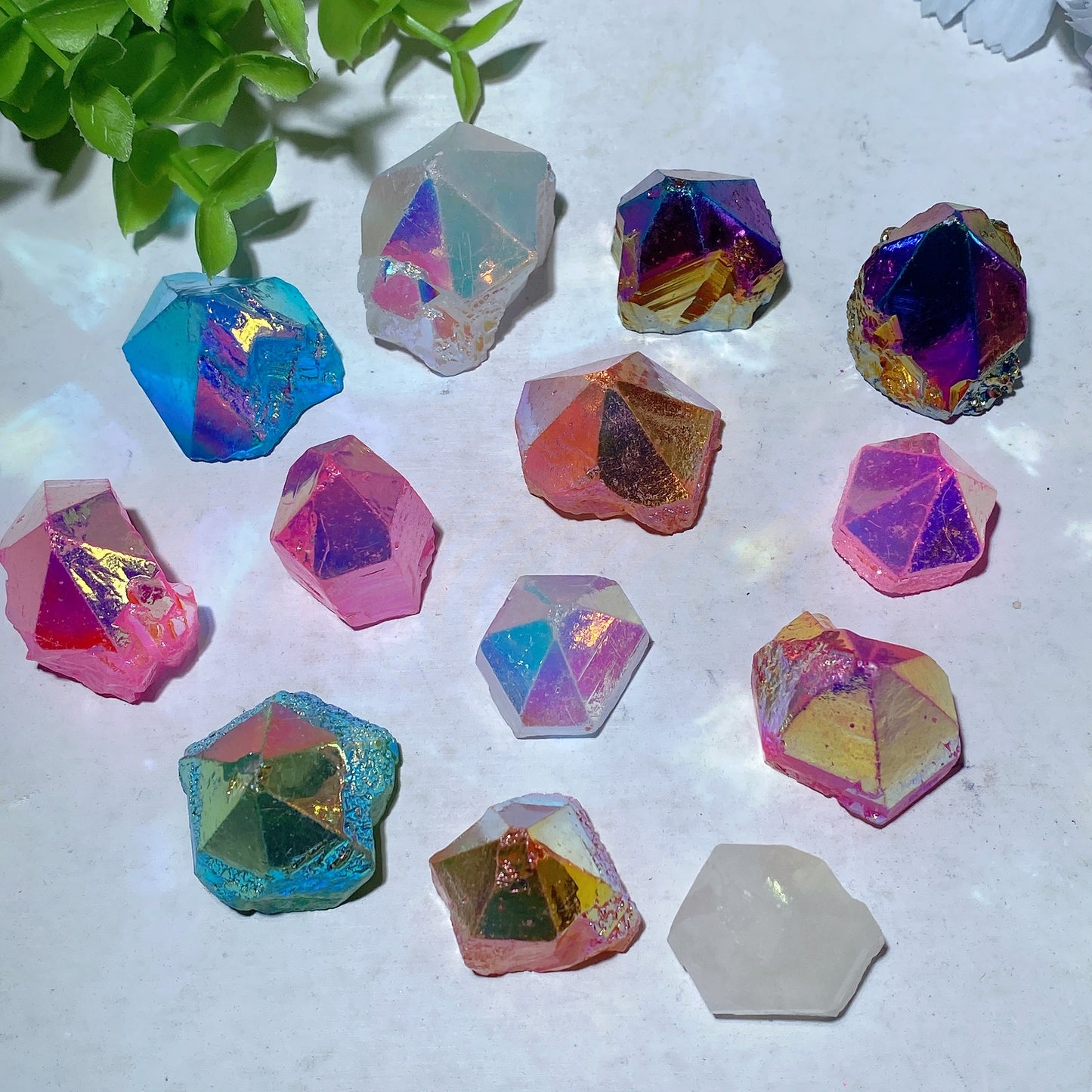 Mini Aura Coating Crystal Points Bag Bulk Wholesale