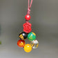 Cinnabar Crystal with Printing Bag Cellphone Hanging Ornament Crystal Healing Bulk Whoelsale