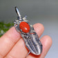 Crystal Metal Feather Pendant Crystal Healing Bulk Wholesale