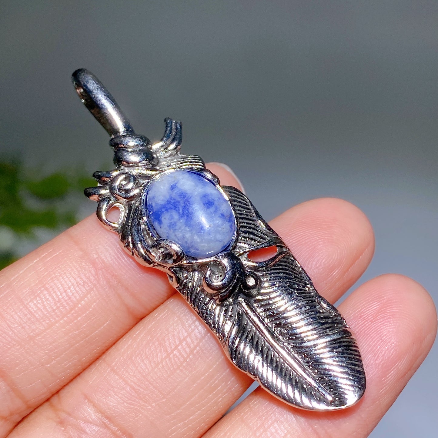 Crystal Metal Feather Pendant Crystal Healing Bulk Wholesale