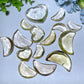 1.0"-2.0" Citrine Moon Heart Carvings Crystal Healing Bulk Wholesale