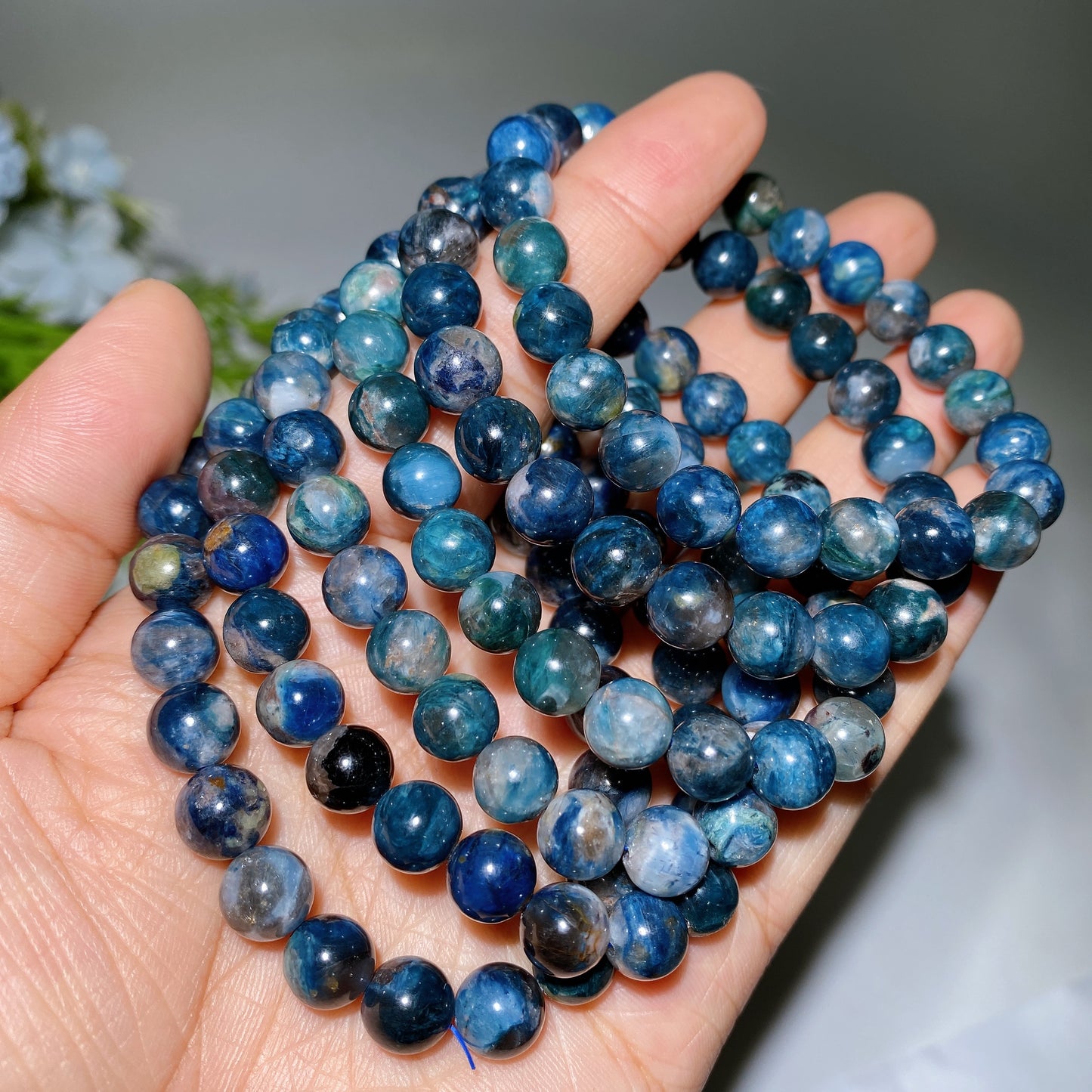 8mm 12mm Namibia Blue Sugilite Bracelet Crystal Healing Bulk Wholesale