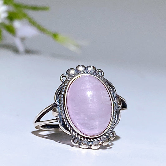 Sterling Silver Kunzite Ring Crystal Healing Bulk Wholesale