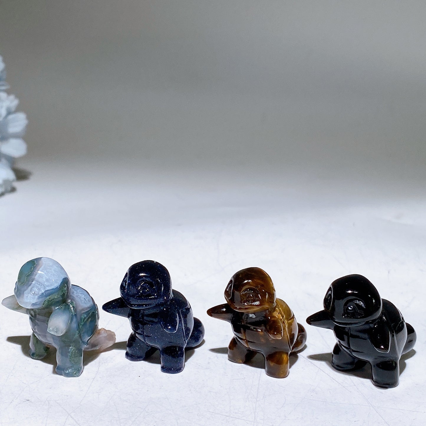 1.2" Mini Crystal Squirtle Pokemon Carving Crystal Healing Bulk Wholesale