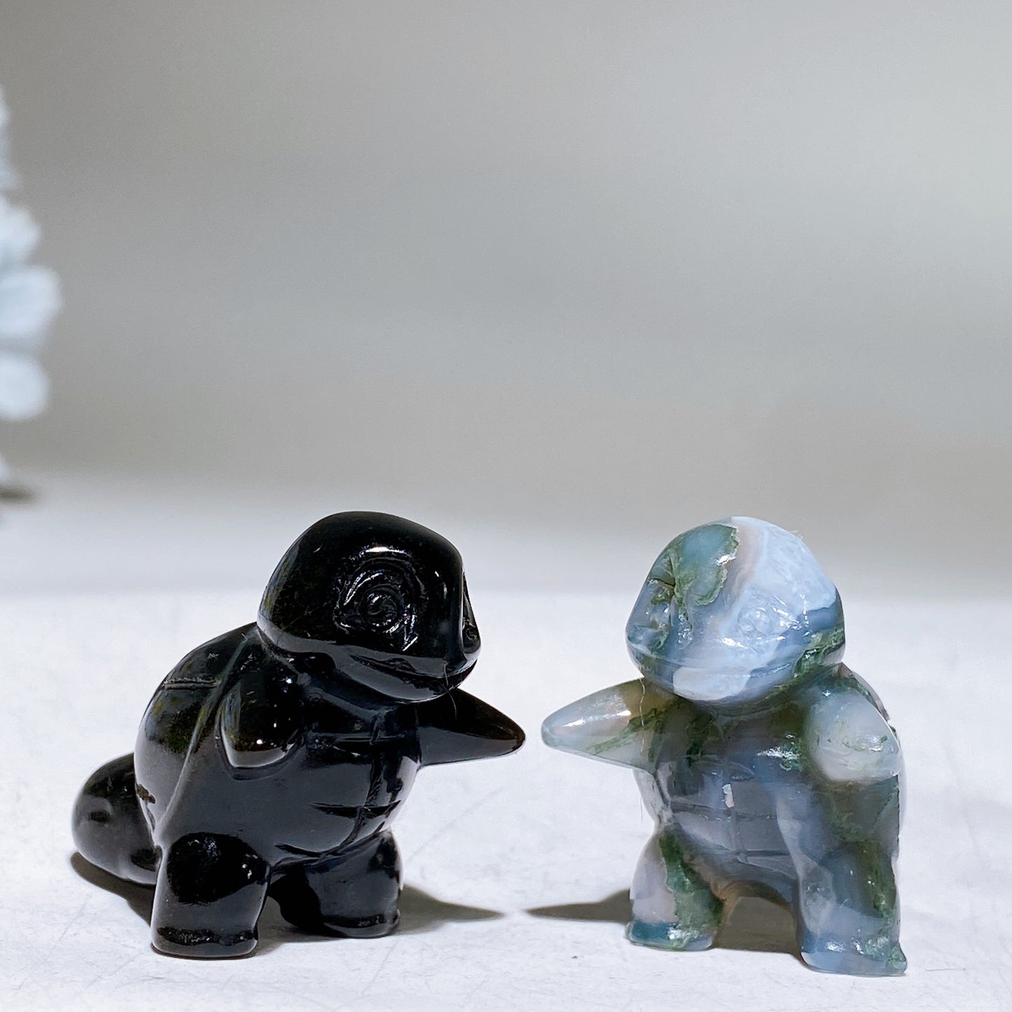 1.2" Mini Crystal Squirtle Pokemon Carving Crystal Healing Bulk Wholesale