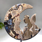 Crystal Fairy Moon Face Carving with Stand Crystal Healing Bulk Wholesale