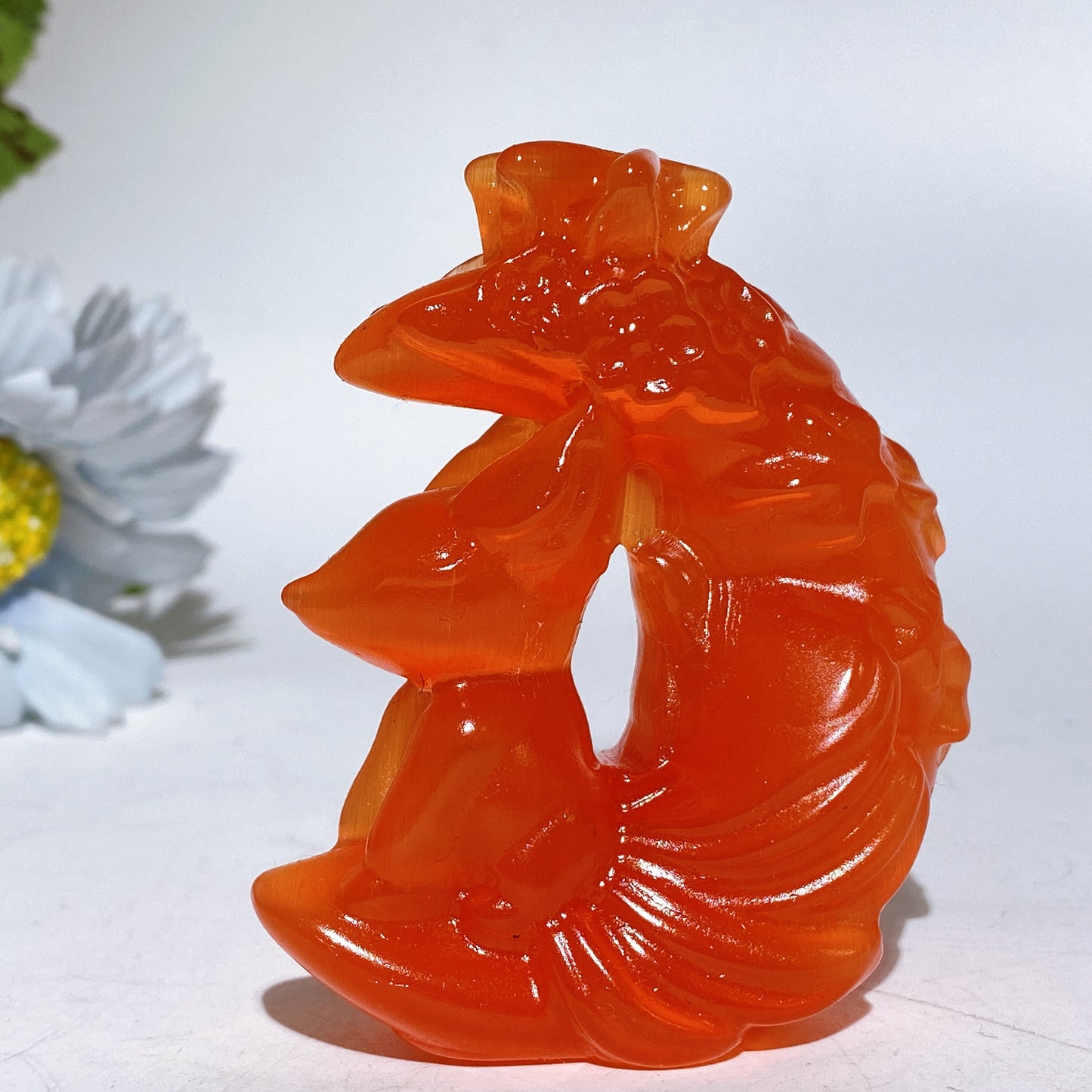 2.7" Crystal Fox Moon Carving Crystal Healing Bulk Wholesale