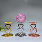 5cm Metal Double Heart Decor Stand Crystal Healing Bulk Wholesale