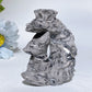 2.7" Crystal Fox Moon Carving Crystal Healing Bulk Wholesale