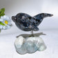 2.9" Crystal Dolphin Carving with Jade Base Crystal Healing Bulk Wholesale