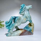 17cm Unique Caribbean Calcite Sky Blue Horse Carving Crystal Healing Bulk Wholesale