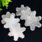 25.0" Selenite Snowflake Carvings Bulk Wholesale