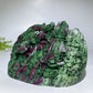 17cm Unique UV Reactive Ruby In Zoisite Phoenix Mountain Carving Free Form Crystal Healing Bulk Wholesale