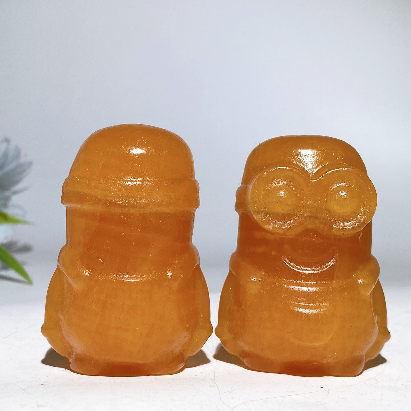 2.4" Orange Calcite Minion Carving Crystal Healing Bulk Wholesale
