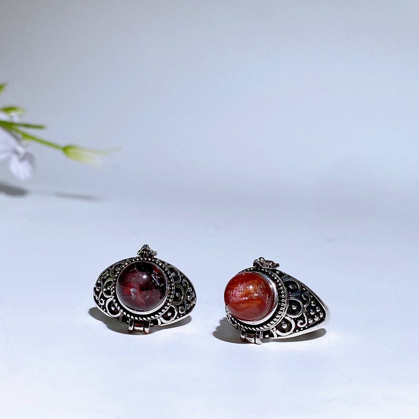 White Cooper Crystal Poison Ring Crystal Healing Bulk Wholesale