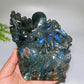 14cm Unique Labradorite Ocean World Fish Turtle Octopus Carving Crystal Healing Bulk Wholesale