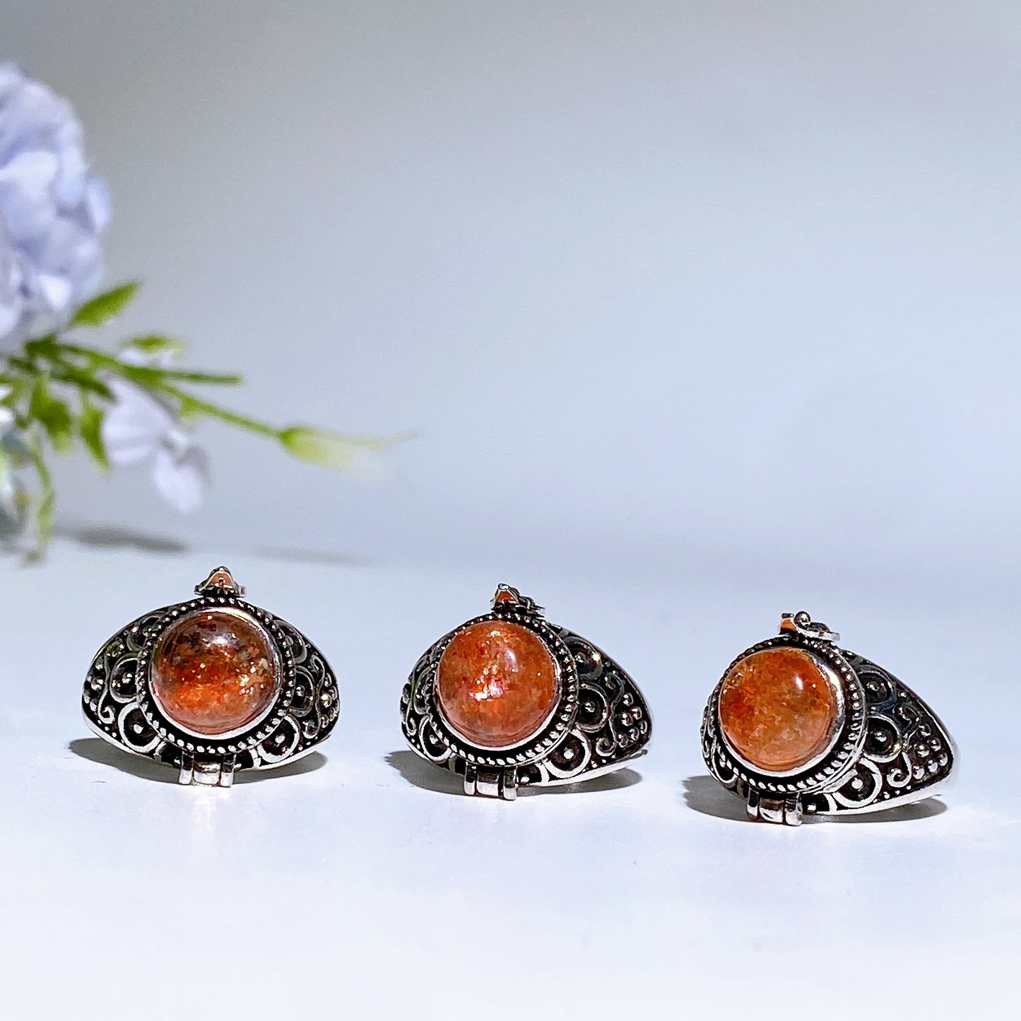 White Cooper Crystal Poison Ring Crystal Healing Bulk Wholesale
