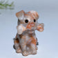 4cm Crystal Dog with Bone Carving Crystal Healing Bulk Wholesale