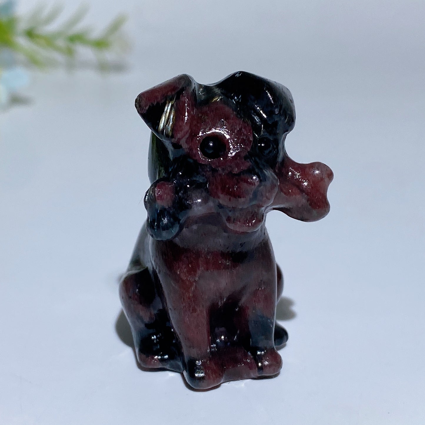 4cm Crystal Dog with Bone Carving Crystal Healing Bulk Wholesale