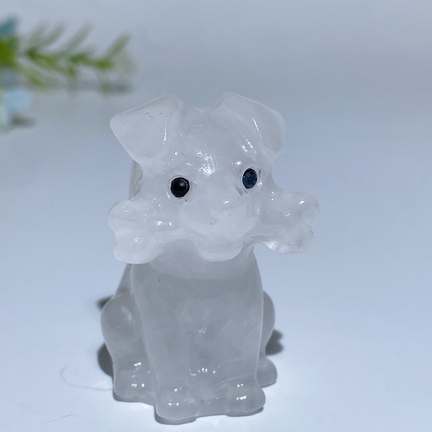 4cm Crystal Dog with Bone Carving Crystal Healing Bulk Wholesale