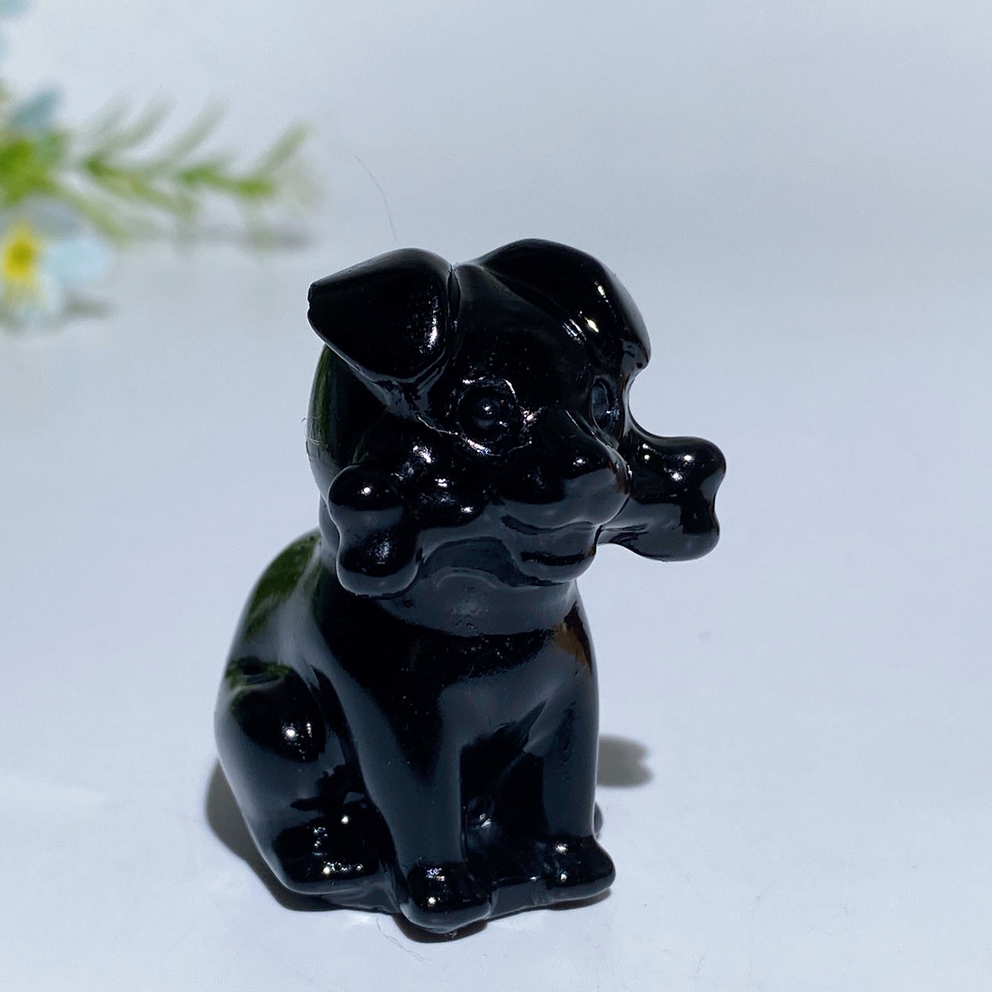 4cm Crystal Dog with Bone Carving Crystal Healing Bulk Wholesale