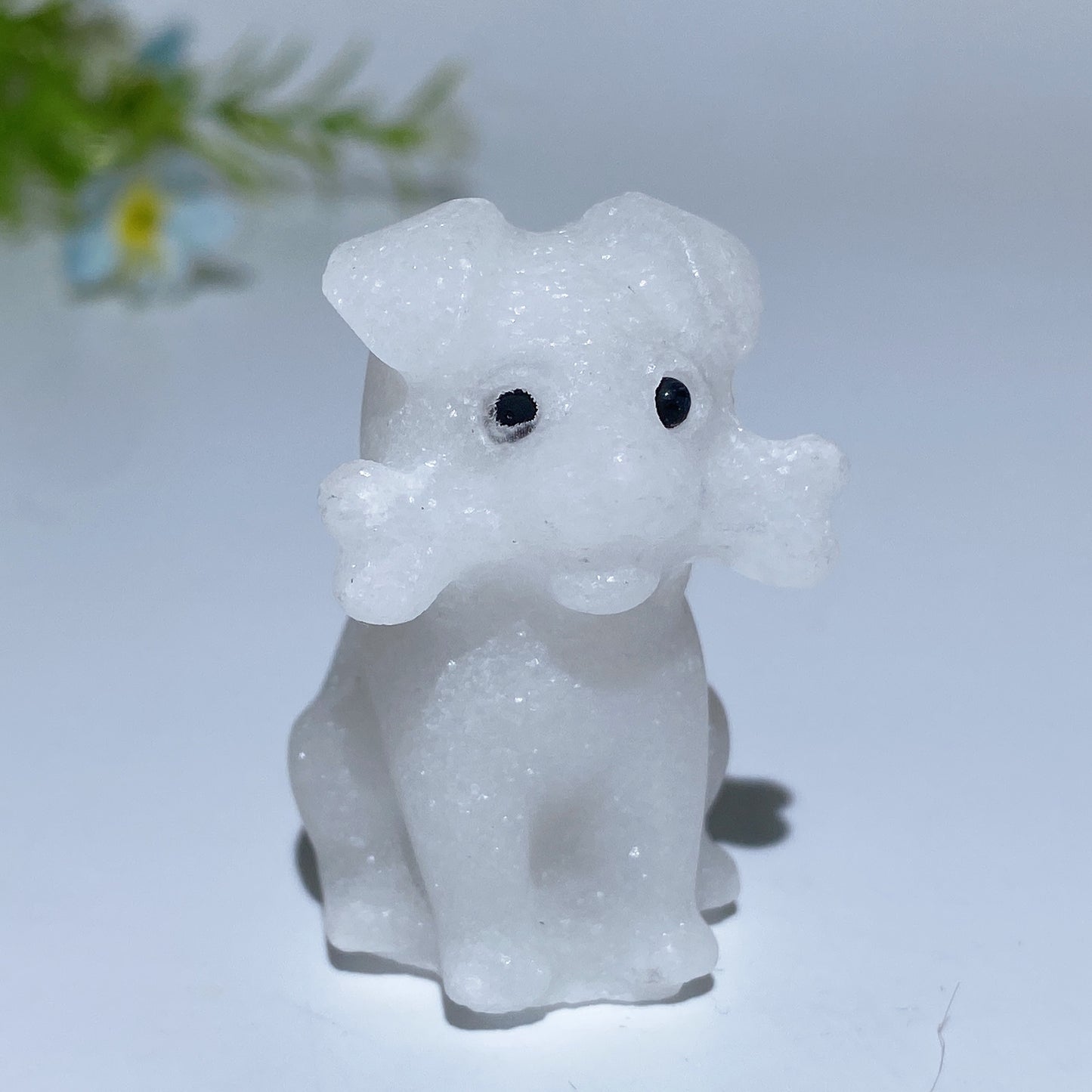 4cm Crystal Dog with Bone Carving Crystal Healing Bulk Wholesale