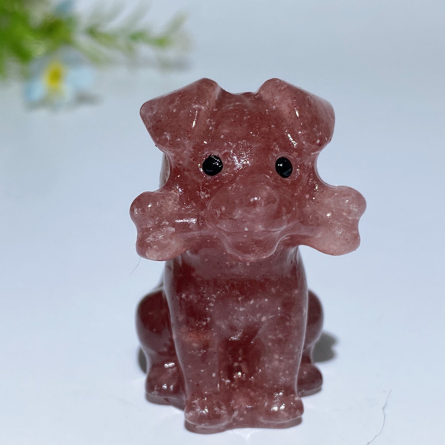 4cm Crystal Dog with Bone Carving Crystal Healing Bulk Wholesale