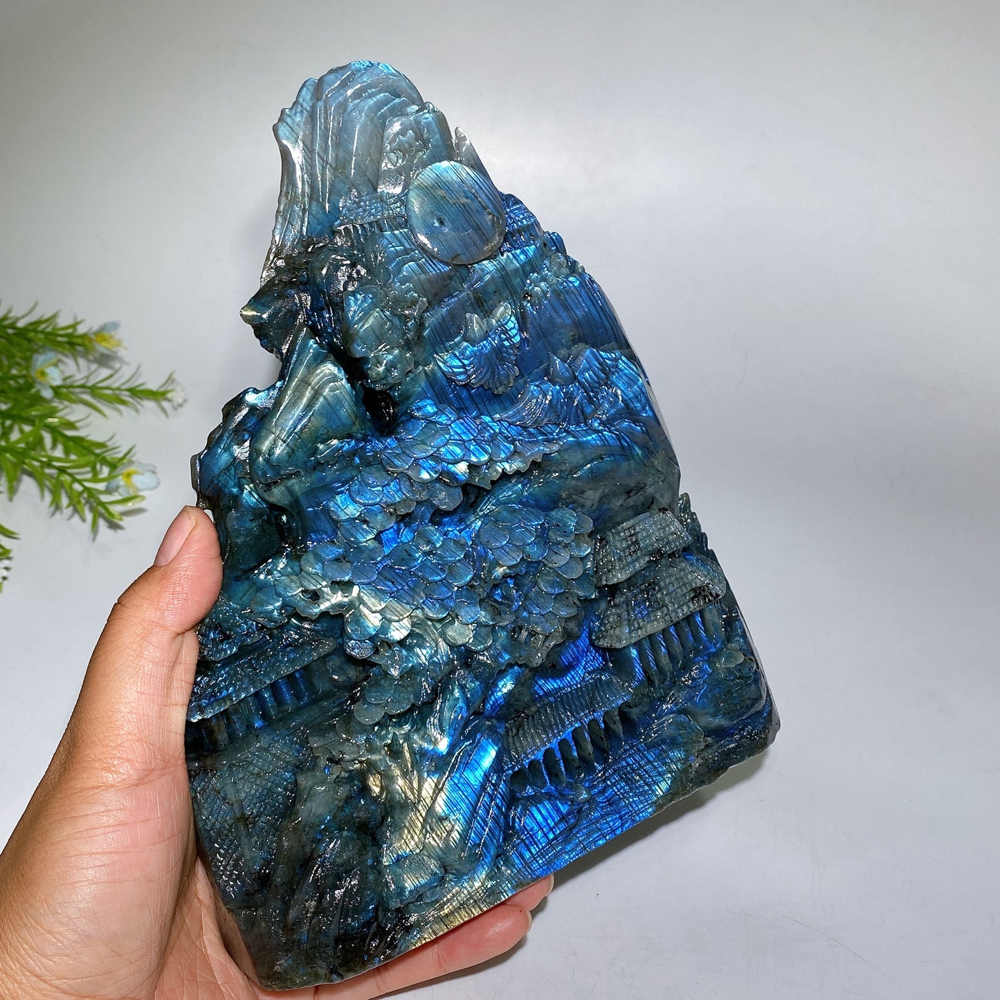 Unique Hand Carved Labradorite Landscape Pavilions Free Form Crystal Healing Bulk Wholesale