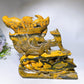 18cm Unique Bumblebee Jasper Nine-tails Fox Carving Crystal Healing Bulk Wholesale