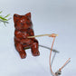 2.3" Crystal Fishing Cat Carving Crystal Healing Bulk Wholesale