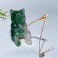 2.3" Crystal Fishing Cat Carving Crystal Healing Bulk Wholesale