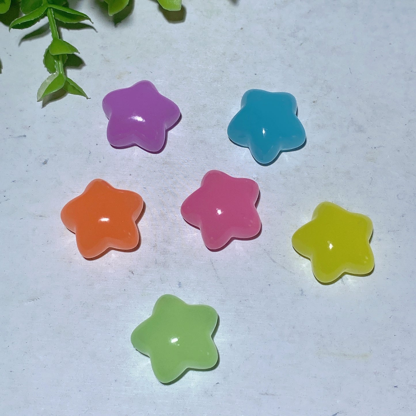 25mm Colorful Luminous Star Carvings Bulk Wholesale