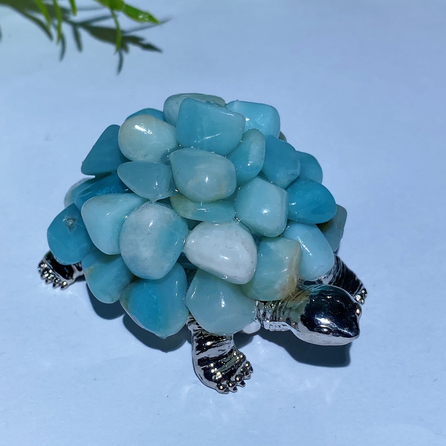 2.0" Crystal Chips Metal Turtle Free Form Crystal Healing Bulk Wholesale