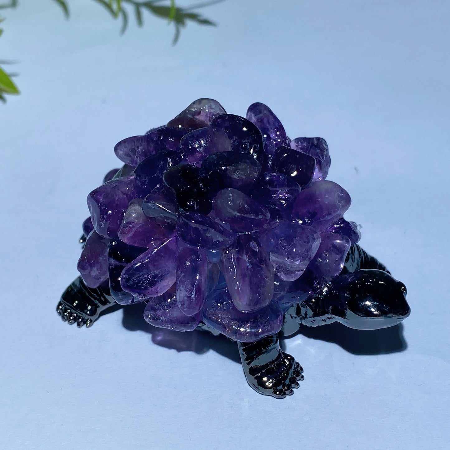 2.0" Crystal Chips Metal Turtle Free Form Crystal Healing Bulk Wholesale