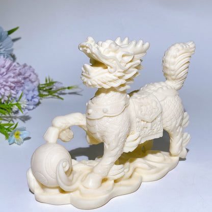 13cm Ivory Nut Queelin Carving Crystal Healing Bulk Wholesale